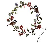 OAOSDH 1 Morceau De Couronne De Métal, 1 Morceau De Crochet Noir, Pendentif D'Oiseau Simple Créatif, Couronne d'art Intéressante, Portes De Jardin Et Fenêtres Suspendues.