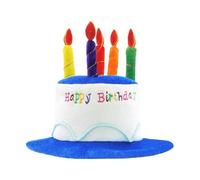 OAOSDH 1 Morceau De Gâteau De Joyeux Anniversaire, Bougie Créative, Moelleuse Peluche, Chapeau De Roman Drôle, Accessoires De Tournage De Fête d'anniversaire.