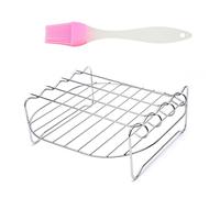 OAOSDH 1 Morceau De Support en Acier Inoxydable Et Brosse À Huile 1 Pièce, Support De Friteuse À Air Chaud, Accessoires À Friterie, Support De Nourriture Durable, Fournitures De Cuisine.