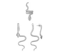 OAOSDH 1 Paire De Boucles d'oreilles Serpentines Et 1 Morceau De Bague Serpentine, Bijoux De Mode De Mode, Bijoux Animaux Créatifs, Bijoux Serpentin