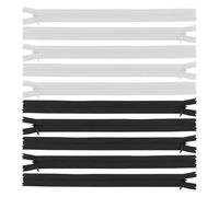 OAOSDH 10 Morceaux De Fermeture Éclair Invisible, Couleur Unie Simple, Outils De Couture De Bricolage, Fixateur De Vêtements, Chaîne D'Ouverture Multifonction Et De Clôture, Sac À Dos.