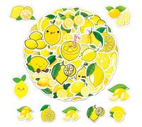 OAOSDH 100 Autocollants Au Citron, Imperméables, Mignons, Pour Ordinateurs, Cahiers, Scooters, En Jaune