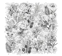 OAOSDH 100 Autocollants De Plantes En Noir Et Blanc, Imperméables, Simples, Pour Décorer Les Cahiers, Les Albums Et Les Tasses À Eau.