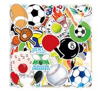 OAOSDH 100 Autocollants De Sport À Balles, Imperméables, Faciles À Utiliser, Adaptés À Diverses Fins Décoratives, Pour Ordinateurs, Valises, Bouteilles D'eau Et Plus