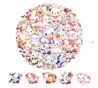 OAOSDH 100 Autocollants De Veau Colorés, Autocollants De Dessins Animés Mignons, Autocollants De Graffiti, Guitare Décorative, Cahier, Valise.