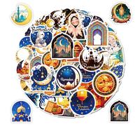 OAOSDH 100 Autocollants du Ramadan, Caricatures Rétro Mignonnes, Autocollants De Scrapbooking Amusants, Décoration De Valise De Carnet De Skateboard Artisanal De Bricolage.