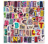 OAOSDH 100 Autocollants Numériques, Autocollants Personnalisés Rétro, Autocollants De Graffitis Créatifs, Cahiers Décorés, Bouteilles d'eau, Valises.