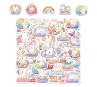 OAOSDH 100 Morceaux D'Autocollants de Lapin, Dessins Animés Mignons, Animaux Drôles et Décoratifs pour Filles