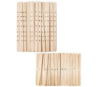 OAOSDH 100 Morceaux De Bâtons en Bois, Support De Mèche De Bougie en Bois, Accessoires De Bougies Bricolage, Outils De Réparation De Bougies.