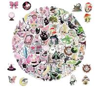 OAOSDH 100 Pièces Anime Witch Graffiti Autocollants, Caricatures Esthétiques Mignonnes, Autocollants De Scrapbook Drôles, Décoration De Bricolage De Guitare À Bagages Bricolage.