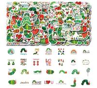 OAOSDH 110 Caterpillar Graffiti Autocollants, Auto-Adhésif Étanche Et Décoration De Dessins Animés Créatifs pour Les Enfants, Autocorats De Bourse Amusants, Cahier De Coupe À Eau DIY.