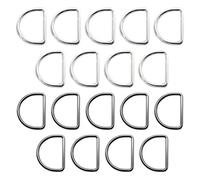 OAOSDH 18 Morceaux De Boucle en Forme De D en Métal, Boucle De Remplacement Multifonctionnelle, Semi-Cercle D'Artisanat De Bricolage Créatif, Colliers pour Animaux De Compagnie.