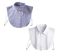 OAOSDH 2 Colliers De Chemise, Colliers Décoratifs, Accessoires De Vêtements, Colliers De Chemise Blanche De Mode, Dames Faux Cols
