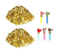 OAOSDH 2 Morceaux De Balles De Cheerleading Et 5 Sifflets De Cheerleading, Accessoires De Cheerleading, Jeux De Sport Qui Encouragent Les Accessoires Et Les Fournitures De Compétition Sportive.