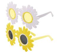 OAOSDH 2 Morceaux De Lunettes De Style Marguerite, Lunettes Créatives, Lunettes Amusantes, Accessoires Photo, Accessoires De Costumes De Fête.