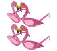 OAOSDH 2 Morceaux De Lunettes Flamants, Personnalité Créative, Accessoires De Tournage Amusant, Lunettes De Soleil À La Mode, Universelles pour Hommes Et Femmes, Décoration De Plage Hawaïenne.