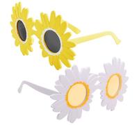 OAOSDH 2 Morceaux De Verres De Marguerites, Accessoires De Photo De Fête, Lunettes Créatives, Verres Drôles, Dessins Animés De Mignons.