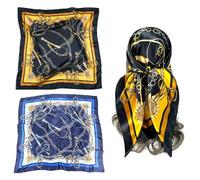 OAOSDH 2 Morceaux D'Écharpe Pour Femmes, Écharpe Carrée, Écharpe En Satin, Écharpe Rétro, Écharpe Multifonctionnelle, Écharpe Décorative Élée.