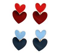 OAOSDH 2 Paires De Boucles d'oreilles d'amour, De Boucles d'oreilles Douces Mignonnes, De Boucles d'oreilles Simples Et À La Mode, De Boucles d'oreilles pour Femmes, D'Accessoires De Vêtements.