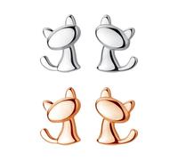 OAOSDH 2 Paires De Boucles d'oreilles De Chat, Forme De Chat Mignon, Souvenir De Voyage, Poli Et Résistant À La Corrosion, Boucles d'oreilles De Vacances.