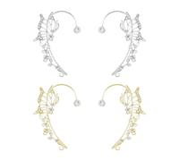 OAOSDH 2 Paires De Boucles d'oreilles en Forme De Papillon, De Boucles d'oreilles Élées, De Boucles d'oreilles pour Femmes Et De Boucles d'oreilles en Strass.