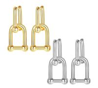 OAOSDH 2 Paires De Boucles d'oreilles pour Femmes, Boucles d'oreilles À La Mode Et Polyvalentes, Boucles d'oreilles Simples, Accessoires De Vêtements, Boucles d'oreilles Créatives.