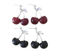 OAOSDH 2 Paires De Clous De Cerise, Goujons De Fruits Créatifs, Goujons Amusants, Boucles d'oreilles pour Femmes, Boucles d'oreilles Mignonnes.