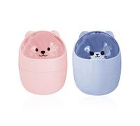 OAOSDH 2 Pièces Mignonnes Mini-Poubelles De Bureau, Créatives avec Couvercle, Boîte De Rangement Multifonction Amusante, Poubelles Pratiques.