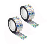 OAOSDH 2 Rouleaux De Rubans Laser-Oiseau-Hydrofuge, De Rubans Réfléchissants Double Face, D'Outils Résistants Aux Oiseaux, Adaptés Aux Vergers, Aux Terres Agricoles Et Aux Champs De Légumes.