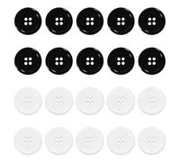 OAOSDH 20 Morceaux De Boutons en Résine Ronds, Accessoires De Couture De Vêtements Simples Et Classiques, De Bricolage, Accessoires De 20 Mm, Boucle Décorative De La Veste Cardigan.