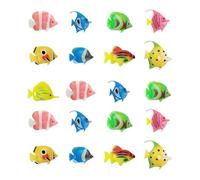 OAOSDH 20 Morceaux De Petits Poissons en Plastique, Modèles De Poissons Simulés, Fournitures D'Aménagement Paysager des Poissons, Décorations De Convivialité Et Jouets pour Enfants.