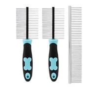 OAOSDH 3 Pièces De Peigne pour Animaux De Compagnie, Peigne pour Animaux De Compagnie en Acier Inoxydable, Peigne D'Épilation pour Animaux De Compagnie, Peigne De Soin pour Animaux De Compagnie