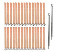 OAOSDH 30 Mèches De Bougie, 2 Clips De Fixation De Mèches De Bougie, Mèches De Bougie en Bois, Coupe De Mèches en Bois, Accessoires De Bougie Bricolage
