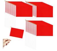 OAOSDH 30 Morceaux De Drapeaux Rouges À La Main, Mini Drapeaux À Main, Arrangements De Scène De Fête pour Les Événements Sportifs, Les Célébrations Et Les Fêtes.