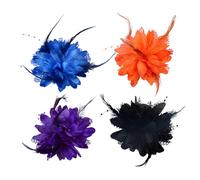 OAOSDH 4 Pièces Coiffure en Plumes, Épingles À Cheveux À Fleurs Simulées, Épingles À Cheveux Rétro, Accessoires De Décoration De Coiffure, Accessoires De Vêtements De Fête.