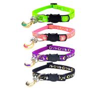 OAOSDH 4 Pièces Coll De Compagnie, Fournitures pour Animaux De Compagnie, Collier Lumineux pour Animaux De Compagnie, Collier pour Animaux De Compagnie avec Cloche.