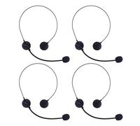 OAOSDH 4 Pièces Microphone Noir, Faux Toys De Casque Créatif, Écouteurs De Bande Amusants, Accessoires De Costumes De Costume, Décorations De Mascarade.