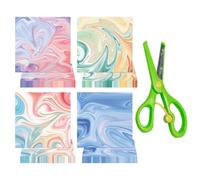 OAOSDH 400 Feuilles De Papier Carré Et 1 Morceau De Ciseaux, Origami Fait À La Main, Origami Fait À La Main pour Enfants, Origami Fait À La Main pour Artisanat.