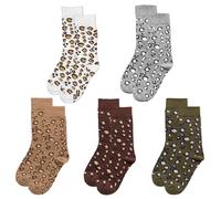 OAOSDH 5 Paires De Chaussettes De Léopard, De Chaussettes À La Mode Et Personnalisées, De Chaussettes Pour Femmes, De Chaussettes Douces Et Confortables Et De Chaussettes Chaudes.
