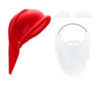 OAOSDH Chapeau Nain 1 Pièce, Barbe 1 Pièce Et 2 Pièces, Accessoires De Jeu De Rôle, Accessoires De Costumes Amusants, Fournitures De Fête.