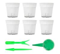 OAOSDH des Pots De Semis en 6 Pièces Et des Outils De Semis en 3 Pièces, des Outils De Jardinage, des Outils De Transplantation De Plantes, des Pots De Fleurs en Plastique Transparents.