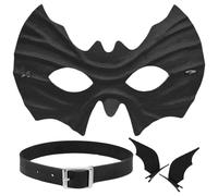 OAOSDH Masque De Chauve-Souris 1 Pièce, Épingles À Cheveux en 2 Pièces Et Col en Cuir 1 Pièce, Masque De Mascarade, Accessoires De Jeu De Rôle, Accessoires De Costumes De Fête.