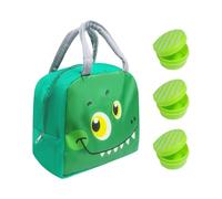 OAOSDH Sac De Repas De Dinosaure 1 Morceau Et Récipient De Sauce 3 Pièces, Sac De Bento De Dessin Animé Mignon, Sac De Bento D'Isolation, Sac À Bento pour Enfants.