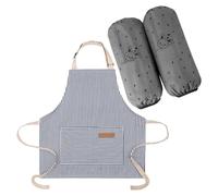 OAOSDH Tablier pour Enfants 1 Pièce Et 1 Paire De Manches, Manches Étanches, Tablier De Cuisine, Tablier Anti-Âge Sale, Adapté À La Peinture, Au Jardinage, À La Cuisson.