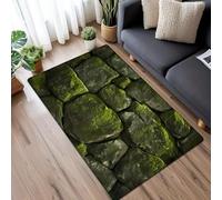 OAPOXU Tapis de Sol antidérapant Effet Pierre pour la Maison, Chambre, Salon, canapé, entrée, décoration, Tapis de Jeu antidérapant (50 x 80 cm), Lavable