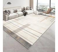 OAPOXU Tapis Moderne à Motifs géométriques dorés pour Salon, Tapis légers et Luxueux pour la décoration de la Chambre, Grand Espace pour canapé d'appoint (180 x 240 cm)