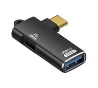 Oaqmvgin Adaptateur USB C vers USB 3.0 5Gbps Data OTG 100W Charge rapide | Adaptateur USB C vers USB 3.0 ultra compact avec utilisation plug-and-play, boîtier en aluminium, aucun pilote requis