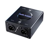 Oaqmvgin Audio Isolator XLR PC Utilisation Ground Loop Suppression, Propre | Faible impédance 600 Ohms I/O avec perte <0.7 ; châssis métallique statique et pics, provoquant un bourdonnement de boucle de