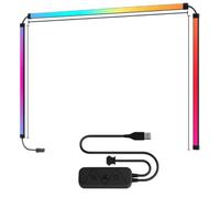 Oaqmvgin Bande LED RGB pour Moniteur PC 60LED/M Faisceau 120° IC RGB, DC5V | Entrée DC 5 V à faible puissance avec 2 A max, 10 W de tirage, 60 LED par mètre offrant des couleurs riches pour les jeux