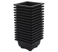 Oaqmvgin Bonsaï carré en plastique pour décoration intérieure et petites | Les pots de 12 x 12 x 6 cm avec drainage inférieur favorisent la respirabilité du sol ; la capacité s'adapte à plusieurs